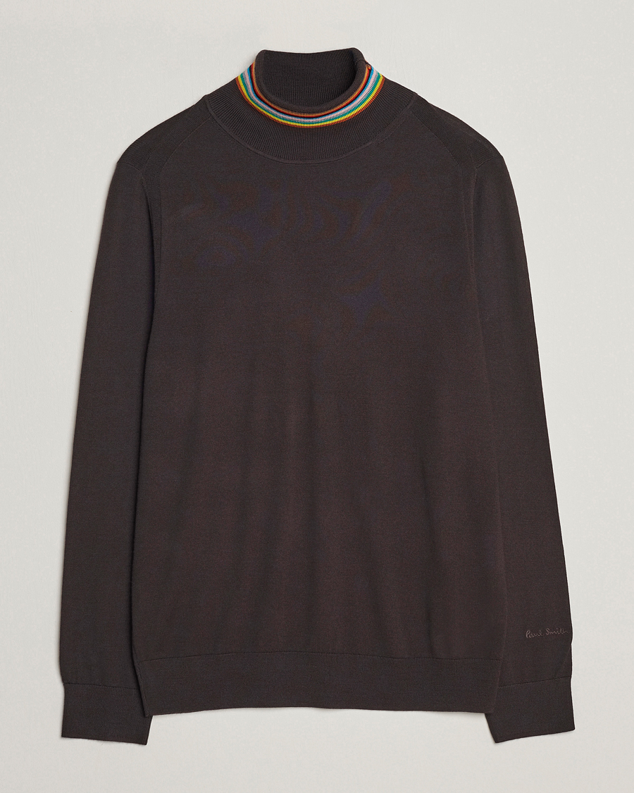 Heren | Truien | Paul Smith | Merino Wool Knitted Polo Brown