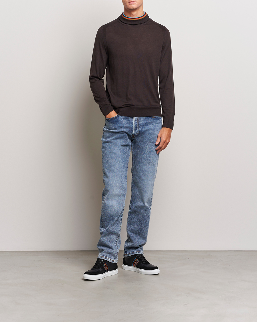 Heren | Truien | Paul Smith | Merino Wool Knitted Polo Brown