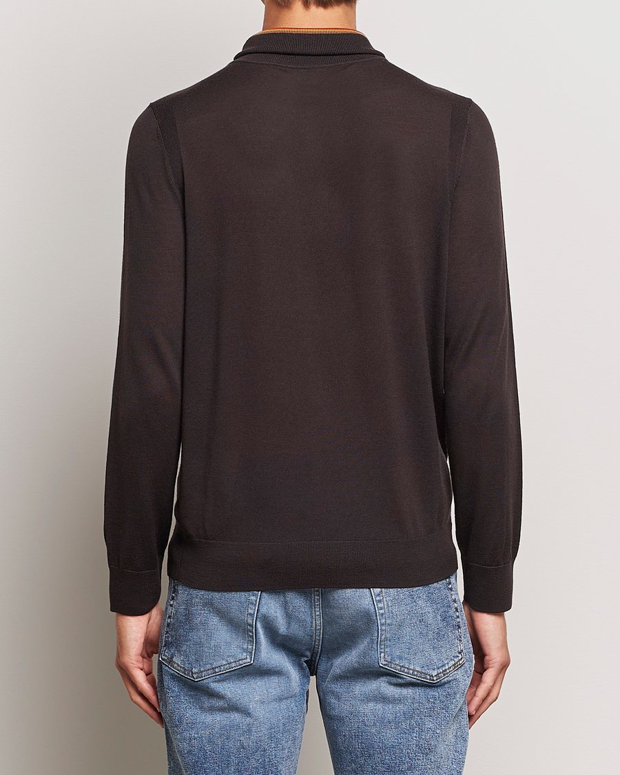 Heren | Truien | Paul Smith | Merino Wool Knitted Polo Brown