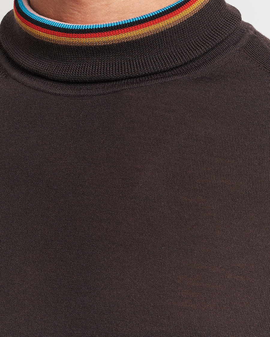 Heren | Truien | Paul Smith | Merino Wool Knitted Polo Brown
