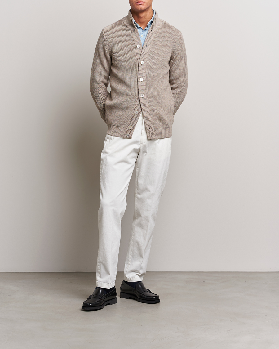 Heren | Broeken | Briglia 1949 | Soho Tailored Easy Fit Chino Off White
