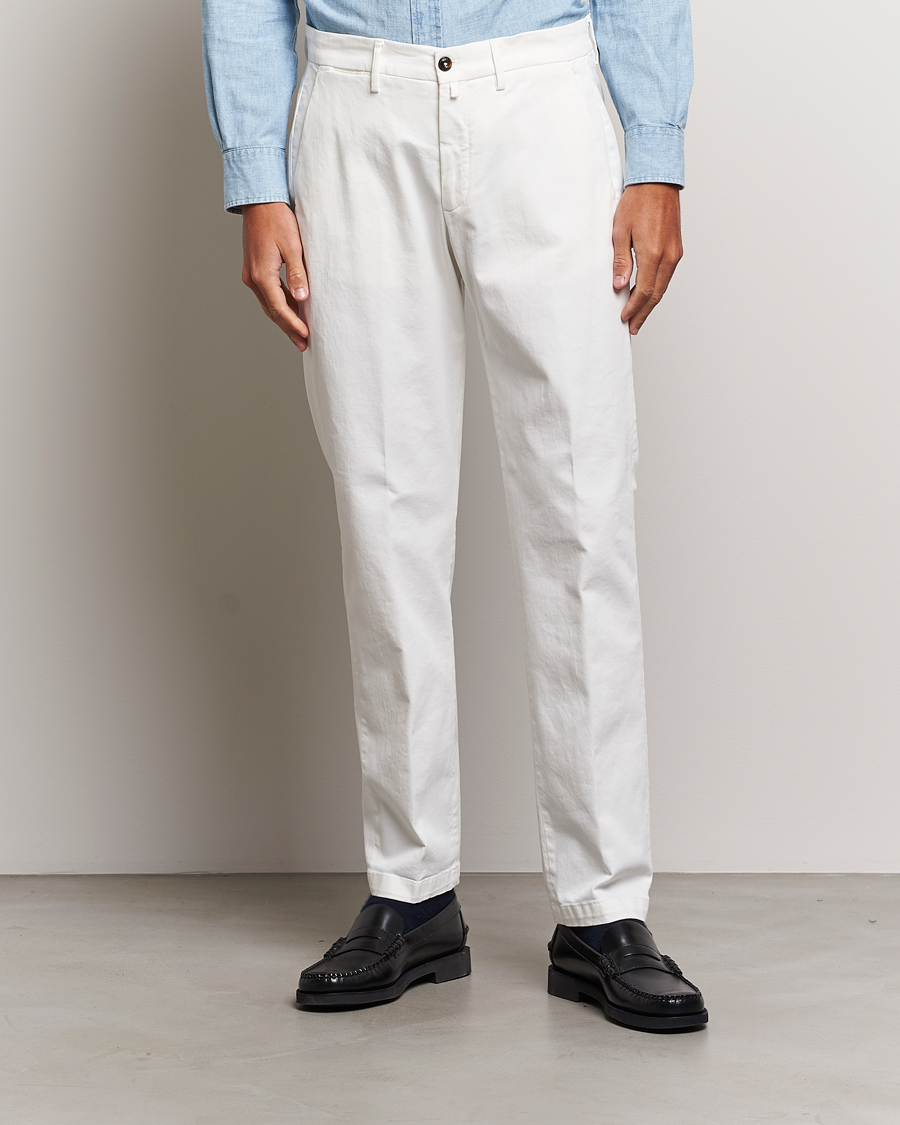 Heren | Broeken | Briglia 1949 | Soho Tailored Easy Fit Chino Off White