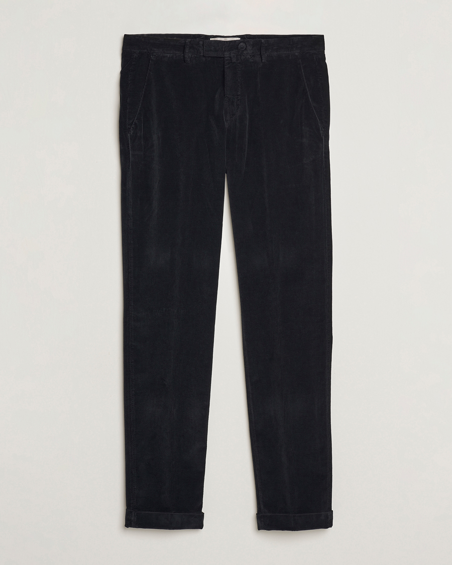 Heren | Broeken | Briglia 1949 | Slim Fit Corduroy Trousers Black