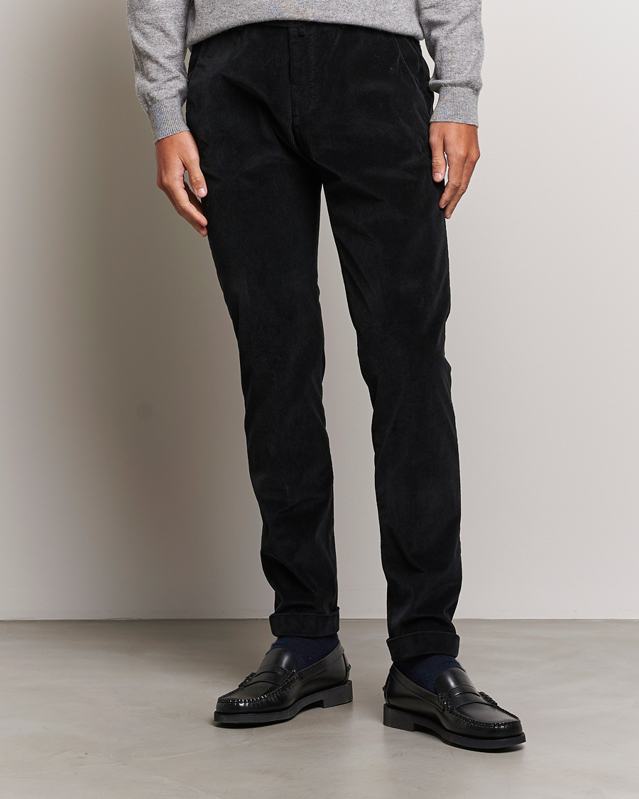 Heren | Broeken | Briglia 1949 | Slim Fit Corduroy Trousers Black
