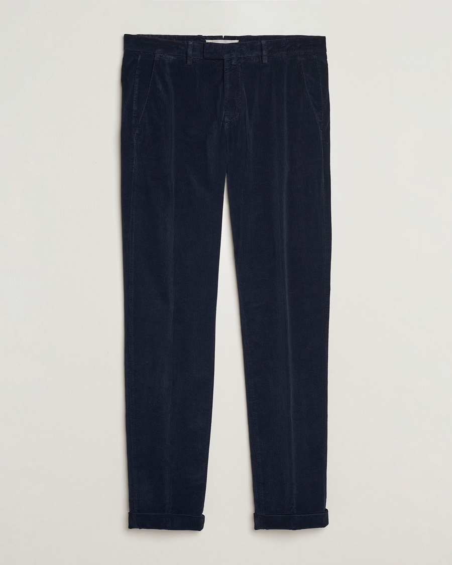 Heren | Broeken | Briglia 1949 | Slim Fit Corduroy Trousers Navy