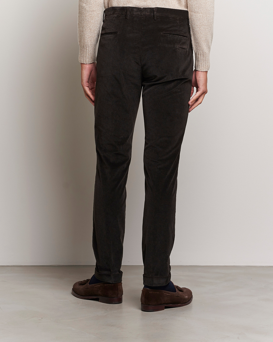 Heren | Broeken | Briglia 1949 | Slim Fit Corduroy Trousers Dark Brown