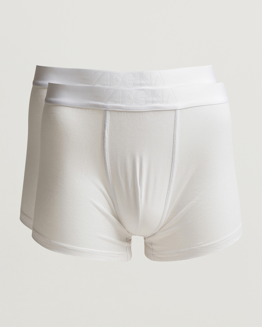 Heren | Ondergoed | Zegna | 2-Pack Stretch Cotton Boxers White