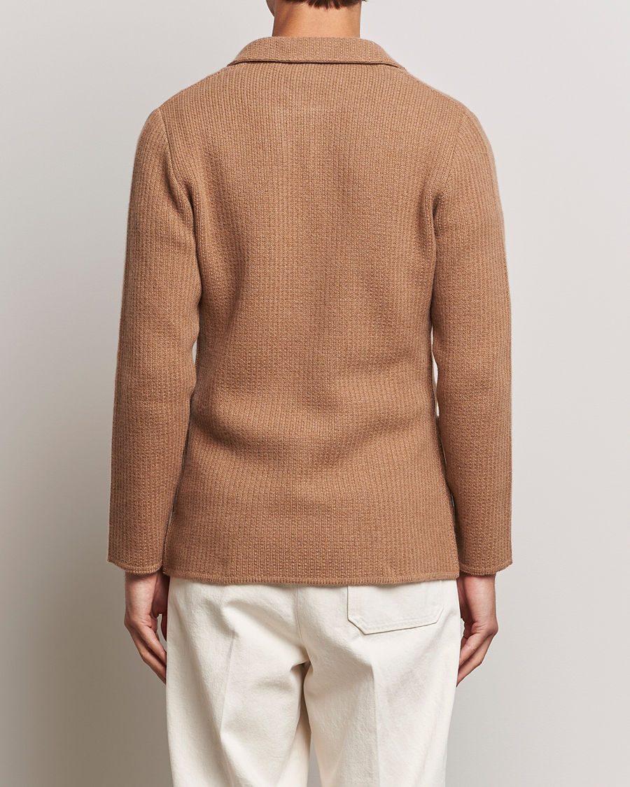 Heren | Blazers | Lardini | Knitted Cashmere Blazer Beige