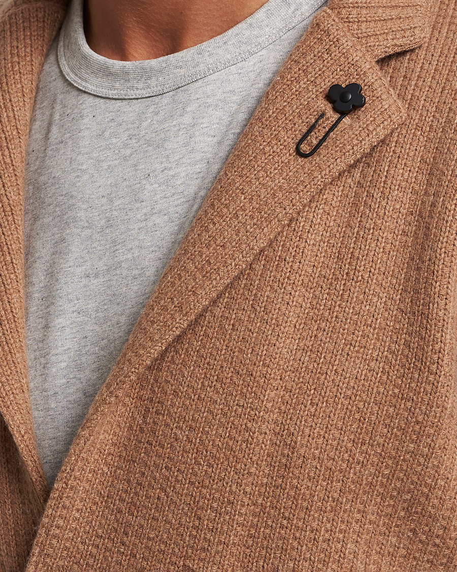 Heren | Blazers | Lardini | Knitted Cashmere Blazer Beige