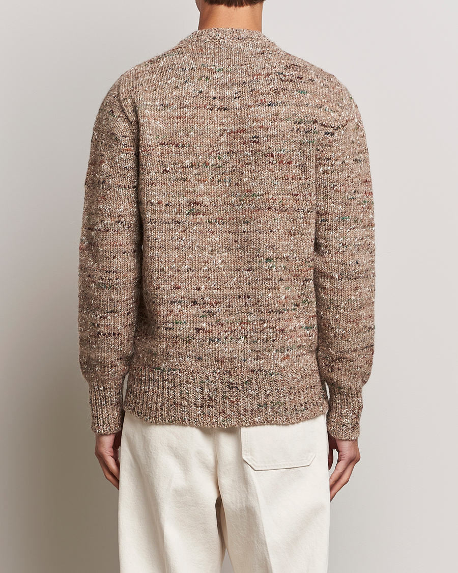 Heren | Truien | Lardini | Wool/Alpaca/Silk Boucle Roundneck Beige