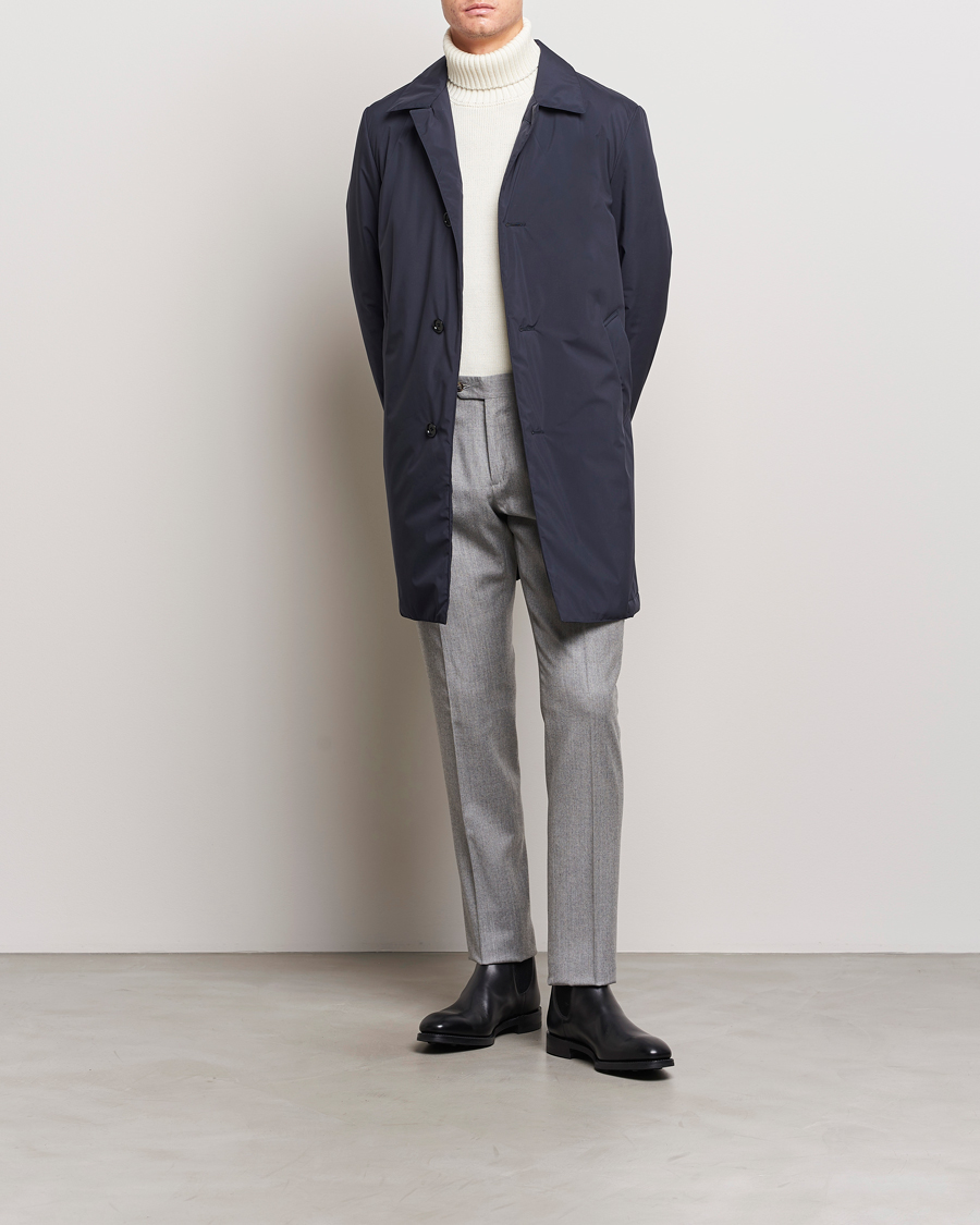 Heren | Broeken | Lardini | Wool/Cashmere One Pleat Trousers Light Grey