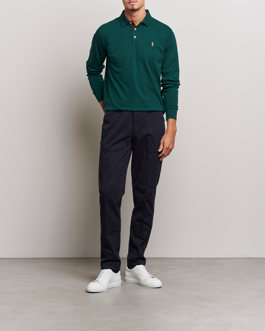 Heren | Truien | Polo Ralph Lauren | Luxury Pima Cotton Long Sleeve Polo Hunt Club Green