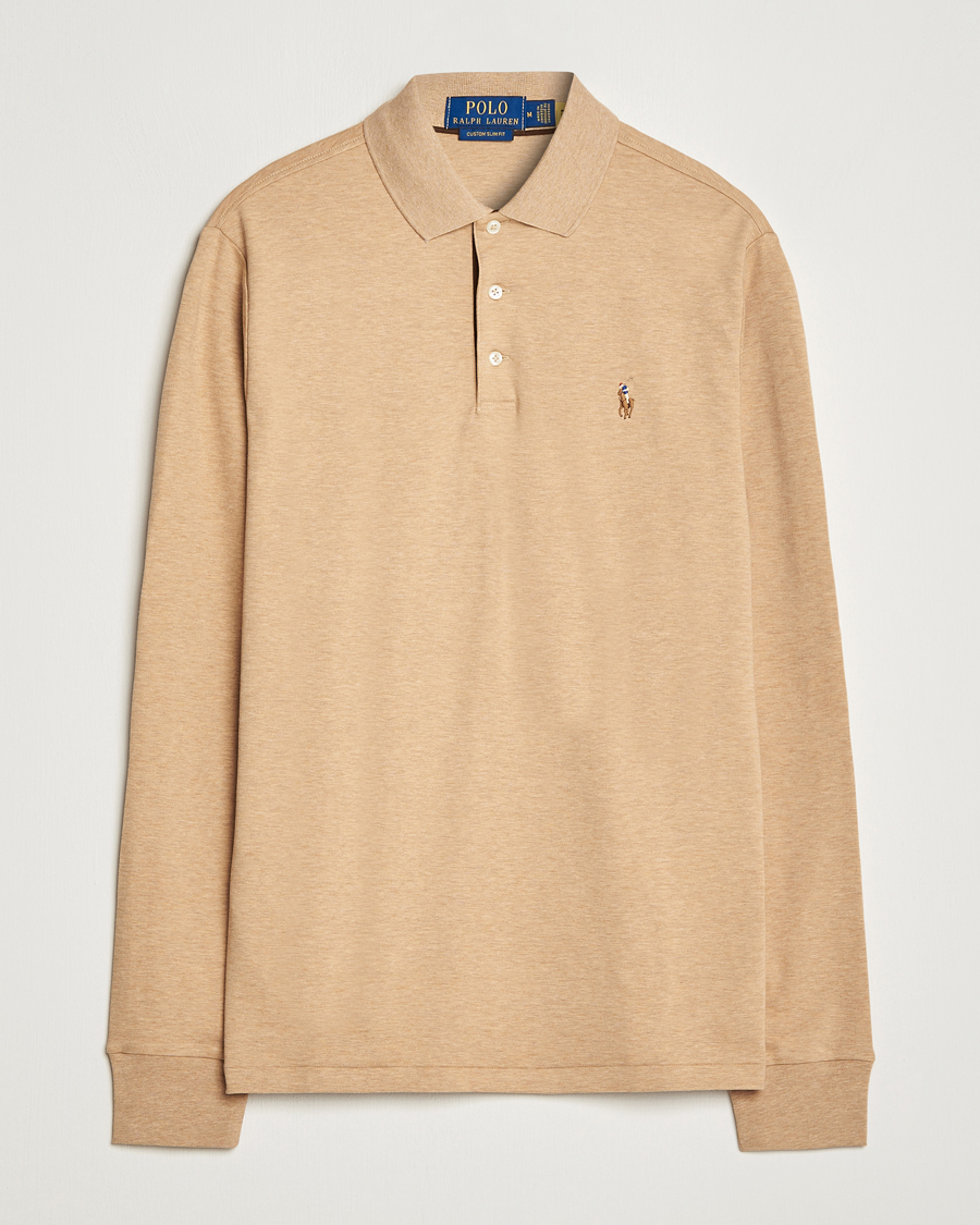 Heren | Truien | Polo Ralph Lauren | Custom Slim Fit Long Sleeve Polo Camel Heather