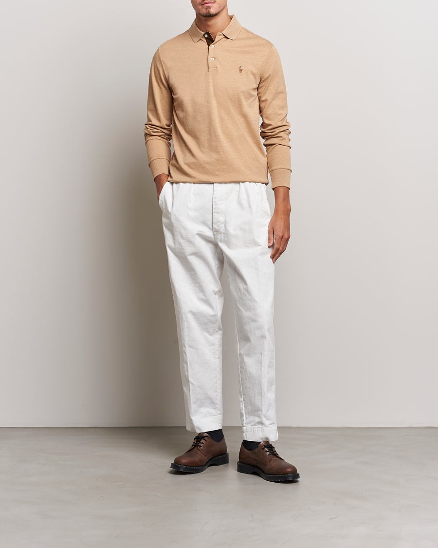 Heren | Truien | Polo Ralph Lauren | Custom Slim Fit Long Sleeve Polo Camel Heather