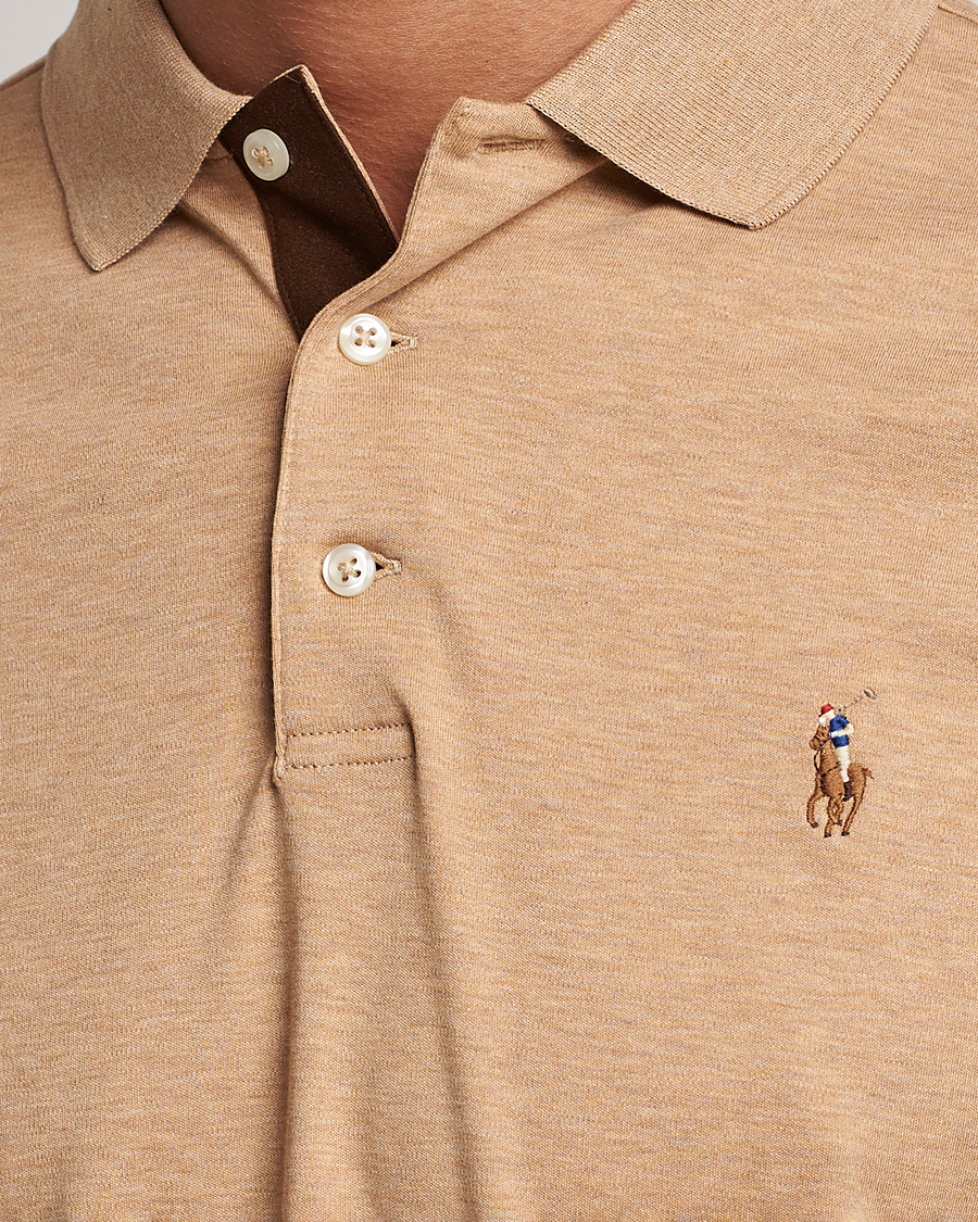 Heren | Truien | Polo Ralph Lauren | Custom Slim Fit Long Sleeve Polo Camel Heather