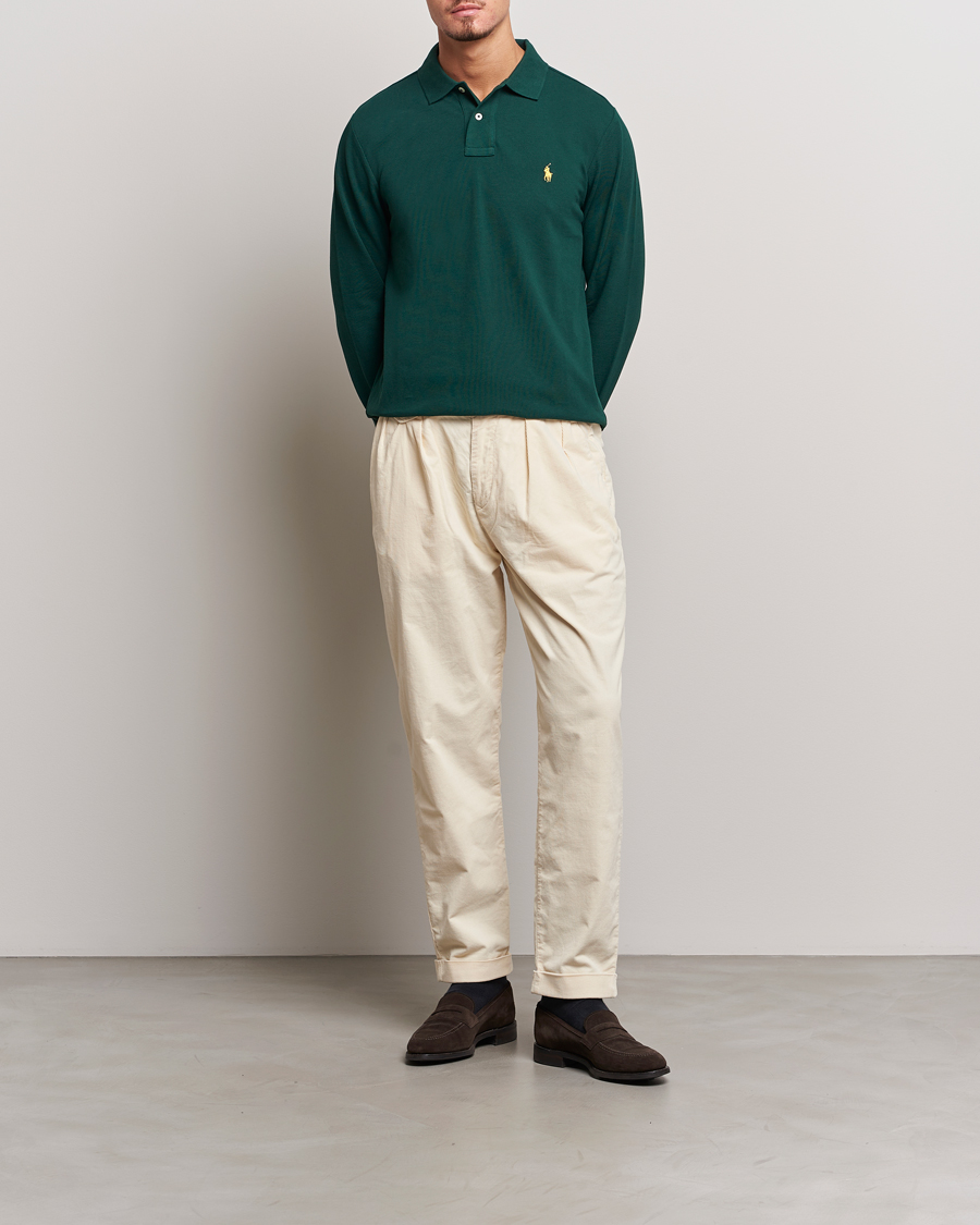 Heren | Truien | Polo Ralph Lauren | Custom Slim Fit Long Sleeve Polo Hunt Club Green