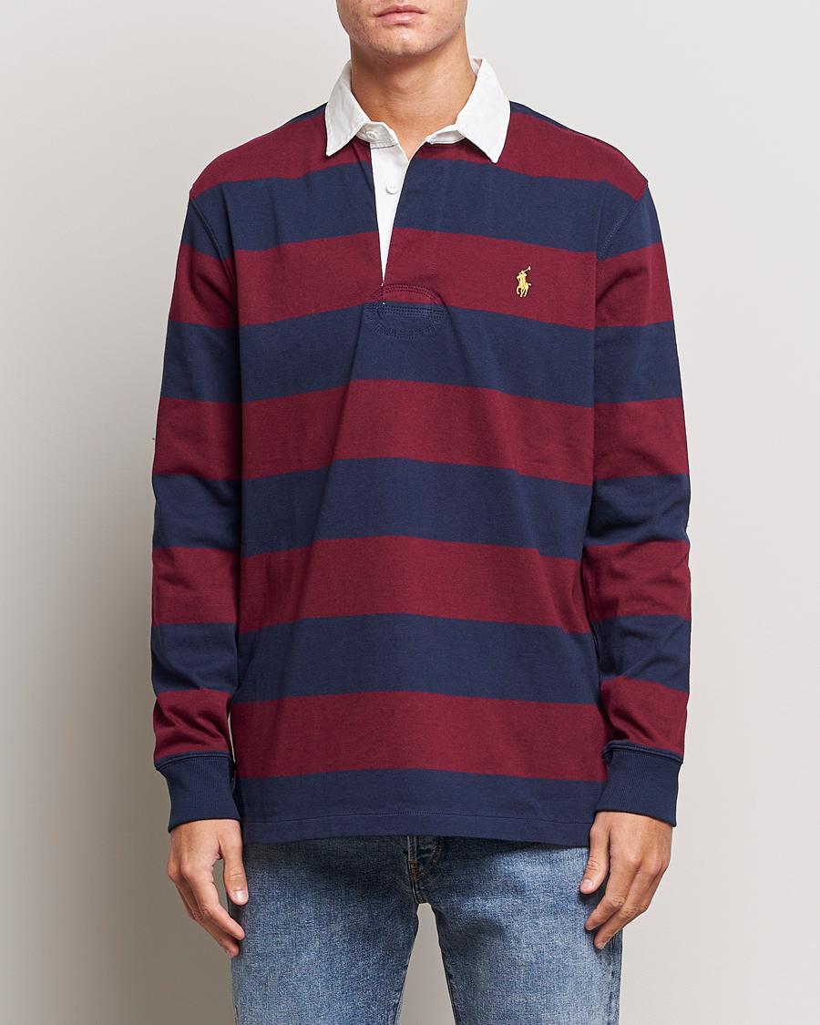 Heren | Truien | Polo Ralph Lauren | Jersey Striped Rugger Navy/Wine