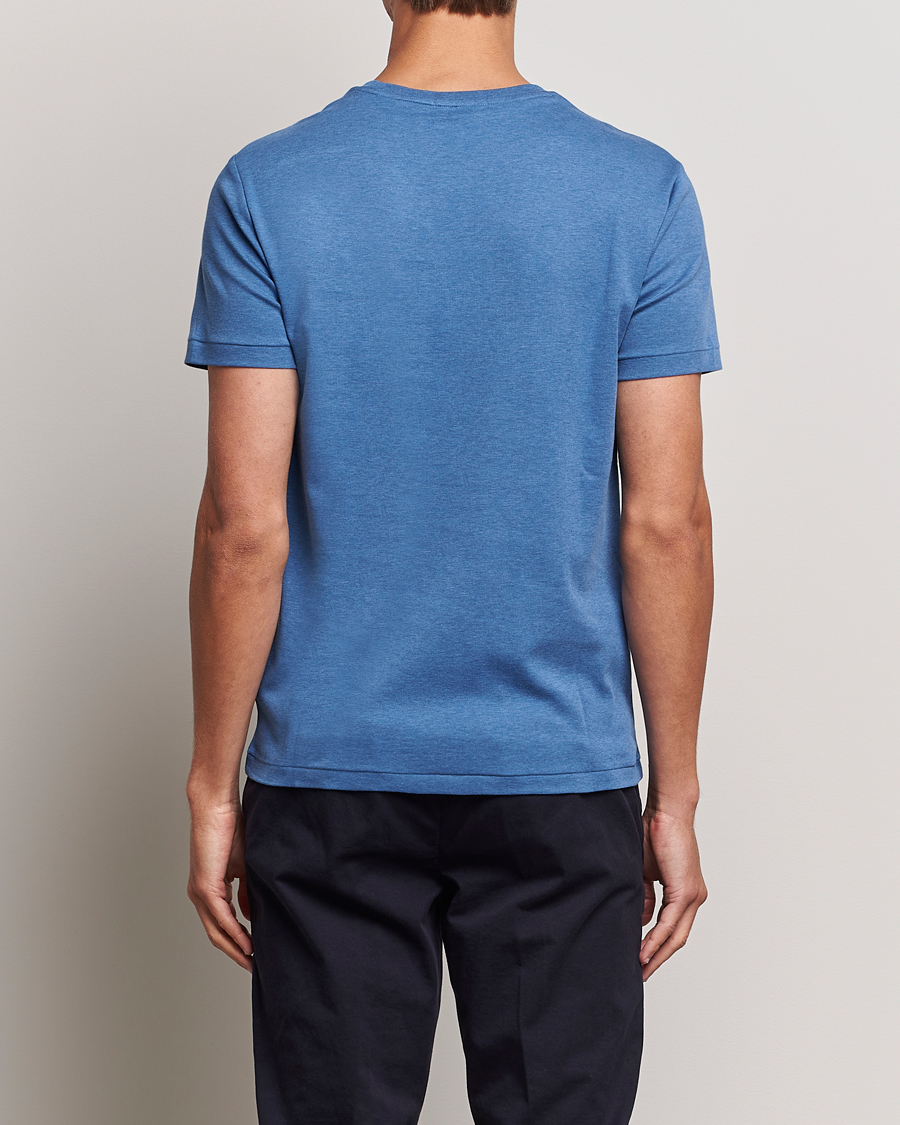 Heren | T-shirts | Polo Ralph Lauren | Luxury Pima Cotton Crew Neck T-Shirt Fog Blue Heather