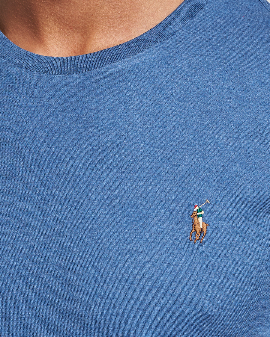 Heren | T-shirts | Polo Ralph Lauren | Luxury Pima Cotton Crew Neck T-Shirt Fog Blue Heather