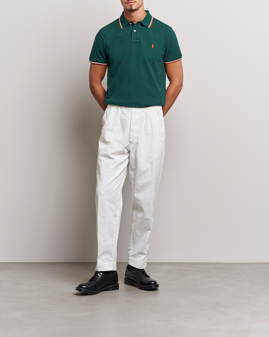 Heren | Polo's | Polo Ralph Lauren | Custom Slim Fit Piped Polo Hunt Club Green