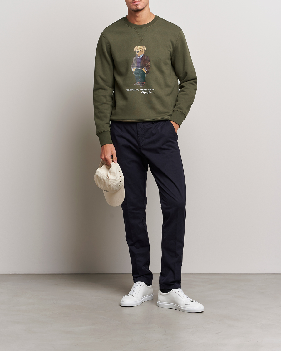 Heren | Truien | Polo Ralph Lauren | Printed Denim Bear Sweatshirt Expedition Olive