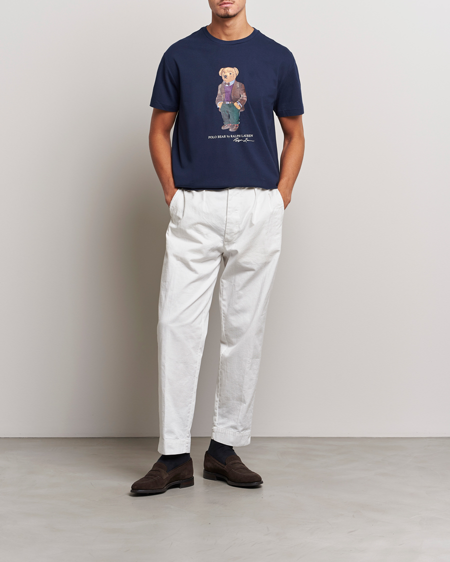 Heren | T-shirts | Polo Ralph Lauren | Printed Heritage Bear T-Shirt Cruise Navy