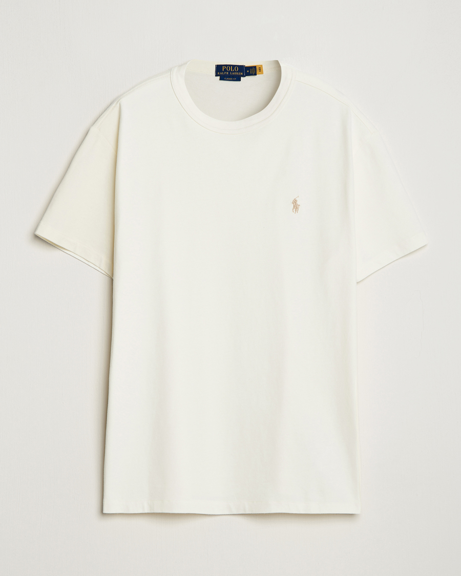 Heren | T-shirts | Polo Ralph Lauren | Loopback Crew Neck T-Shirt Clubhouse Cream
