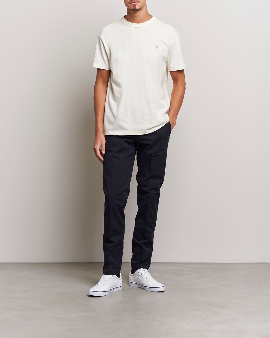 Heren | T-shirts | Polo Ralph Lauren | Loopback Crew Neck T-Shirt Clubhouse Cream