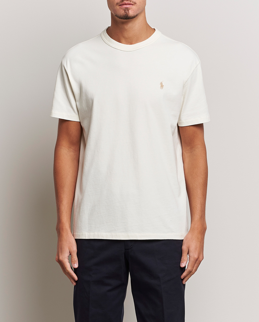 Heren | T-shirts | Polo Ralph Lauren | Loopback Crew Neck T-Shirt Clubhouse Cream