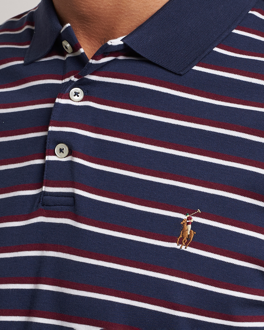 Heren | Polo's | Polo Ralph Lauren | Luxury Pima Cotton Striped Polo French Navy/White