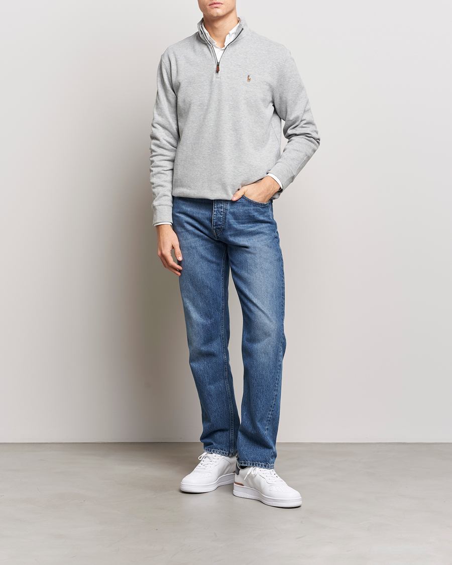 Heren | Truien | Polo Ralph Lauren | Double Knit Jaquard Half Zip Sweater Andover Heather