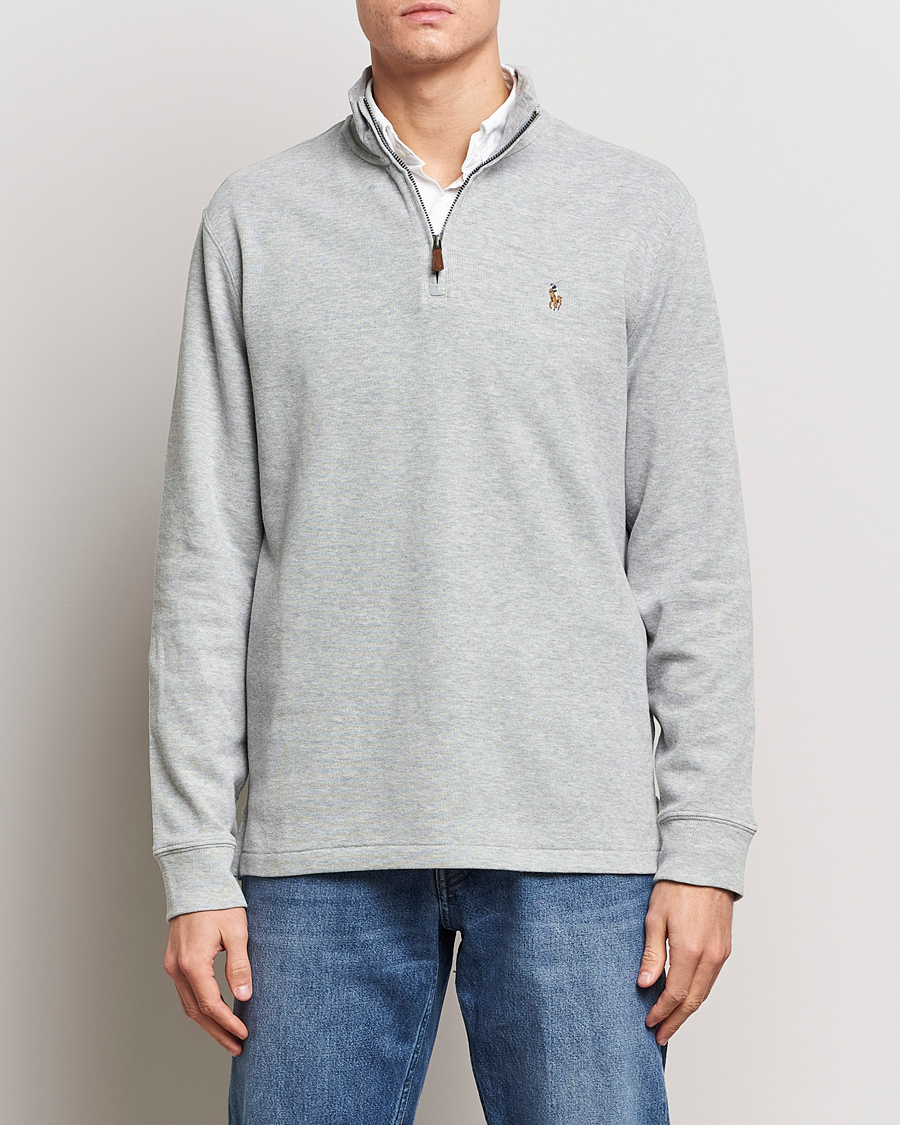 Heren | Sale -30% | Polo Ralph Lauren | Double Knit Jaquard Half Zip Sweater Andover Heather