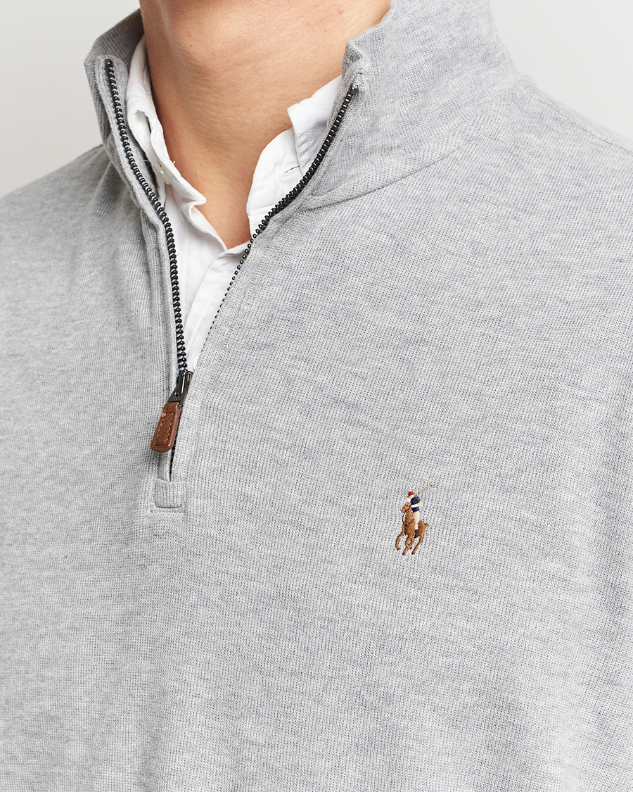Heren | Truien | Polo Ralph Lauren | Double Knit Jaquard Half Zip Sweater Andover Heather