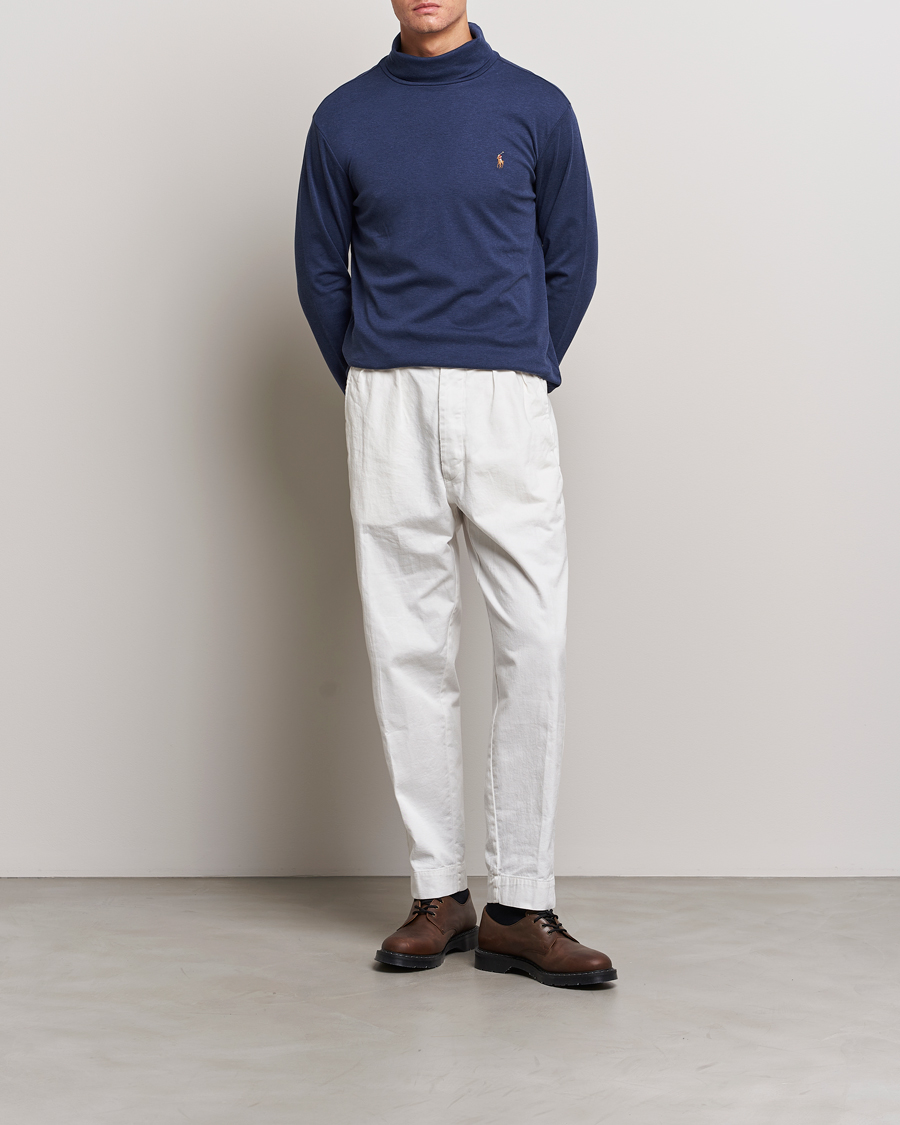 Heren | Truien | Polo Ralph Lauren | Luxury Pima Cotton Rollneck Spring Navy Heather