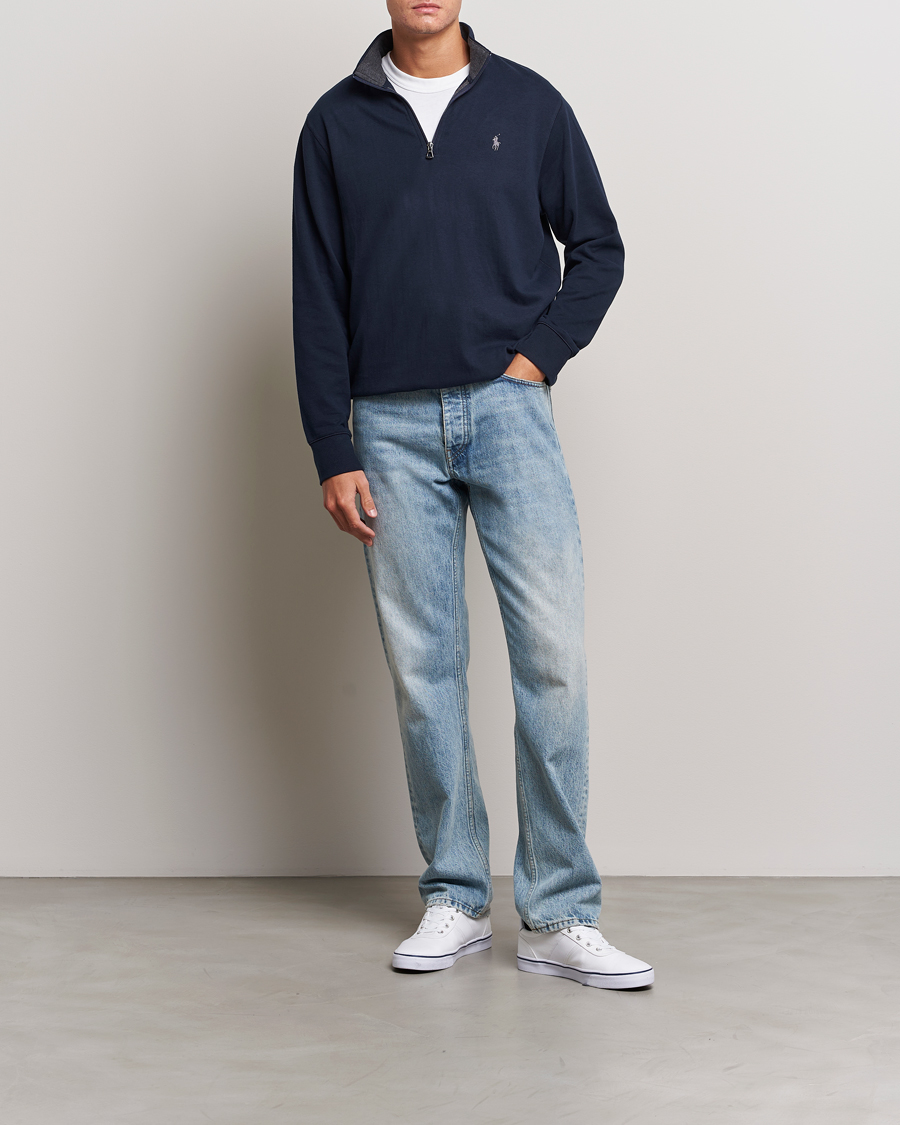 Heren | Truien | Polo Ralph Lauren | Double Knit Half-Zip Sweater Aviator Navy