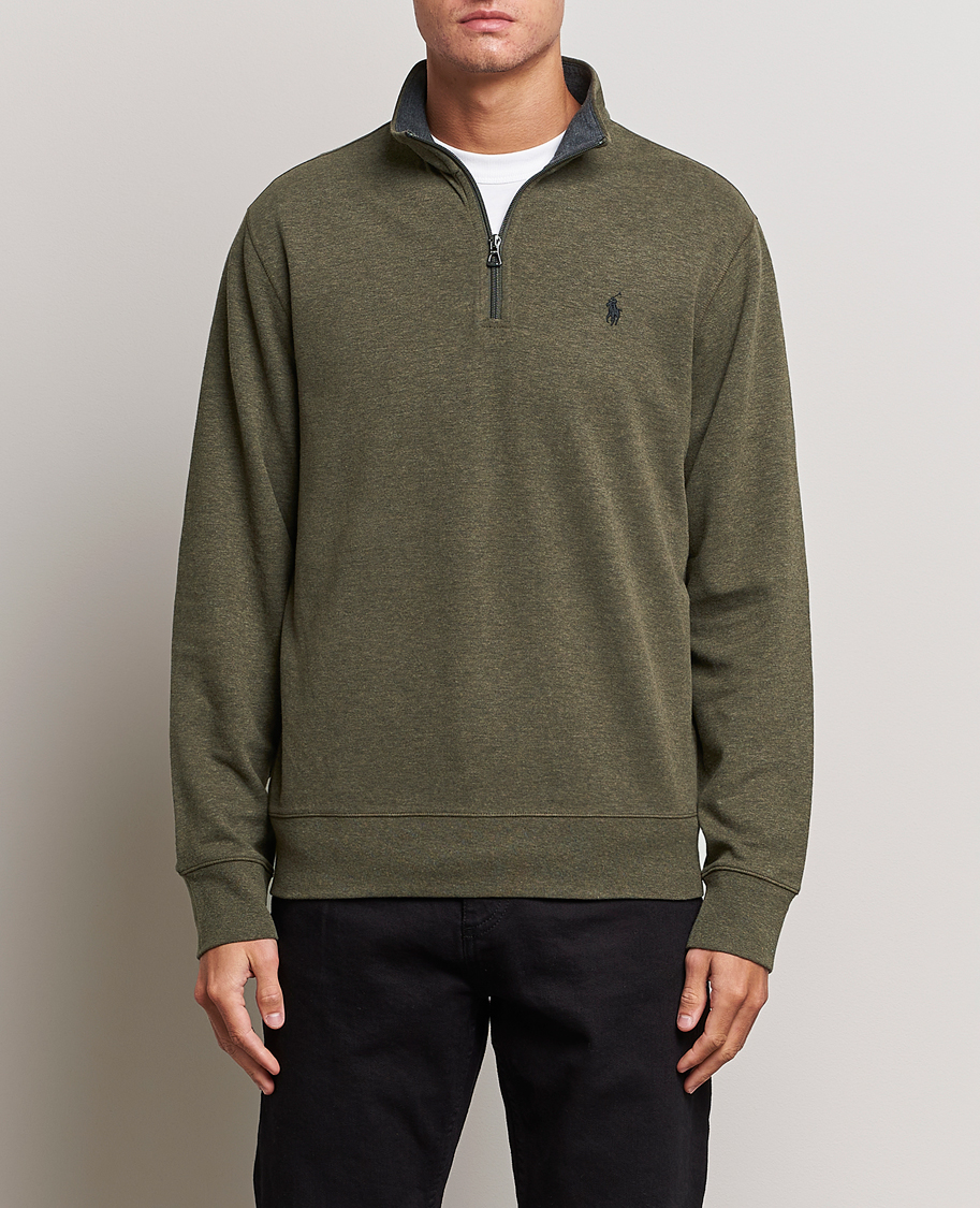 Heren |  | Polo Ralph Lauren | Tech Double Knit Half Zip Olive Heather