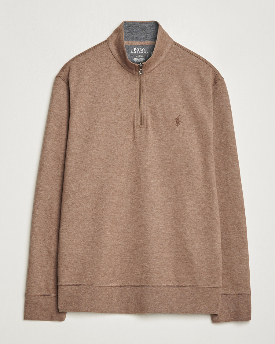 Heren | Truien | Polo Ralph Lauren | Tech Double Knit Half Zip Brown Heather