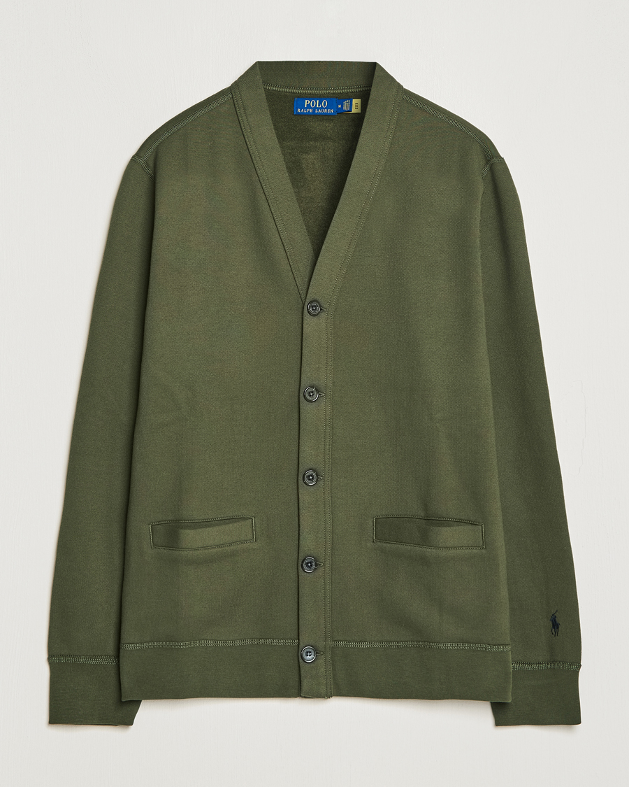 Heren | Truien | Polo Ralph Lauren | RL Fleece Cardigan Armadillo Green