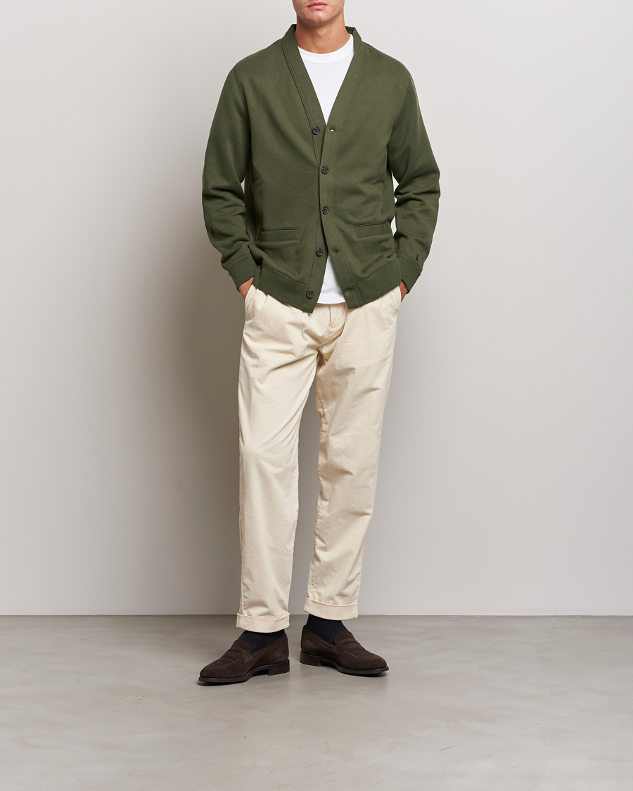 Heren | Truien | Polo Ralph Lauren | RL Fleece Cardigan Armadillo Green