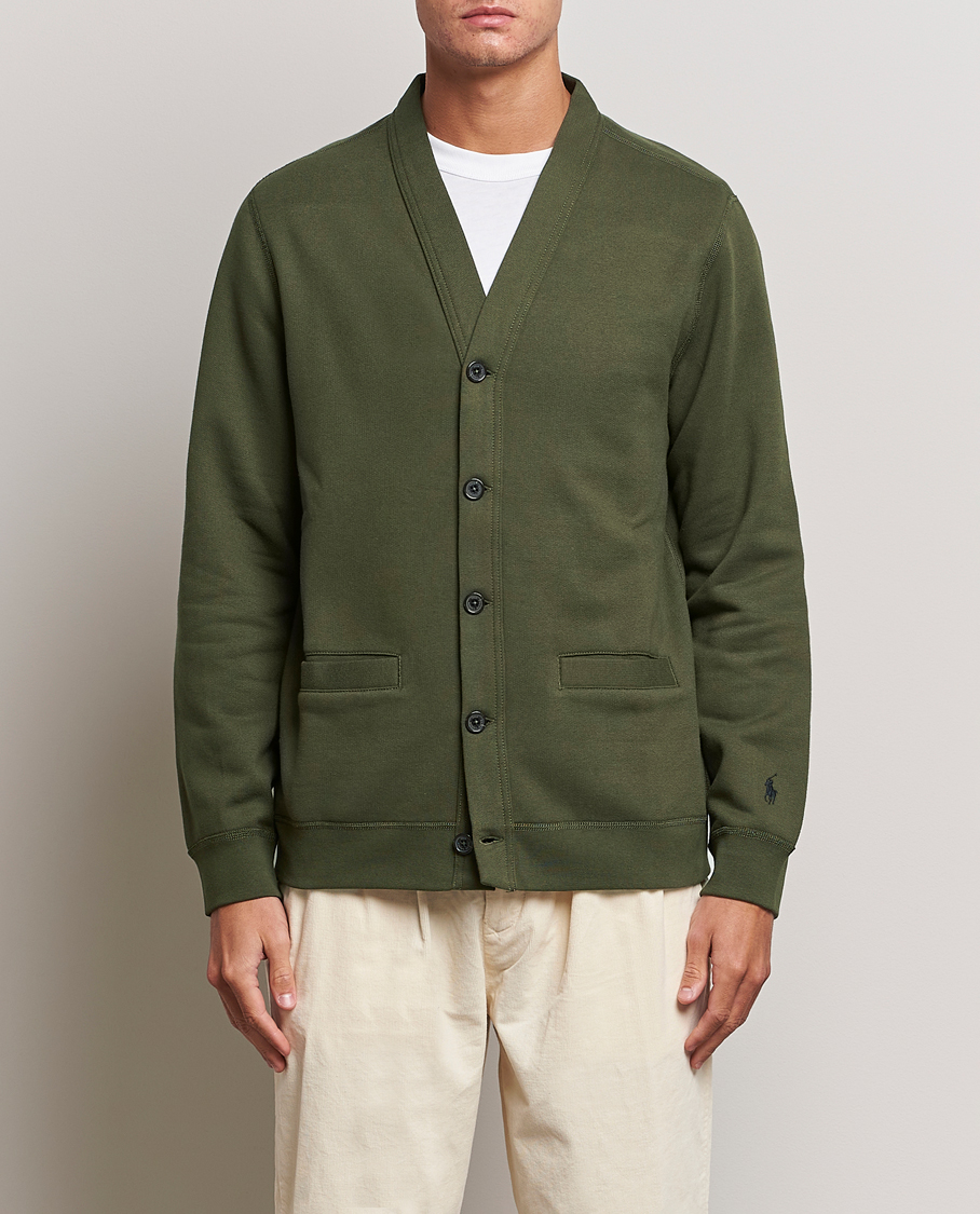 Heren | Truien | Polo Ralph Lauren | RL Fleece Cardigan Armadillo Green