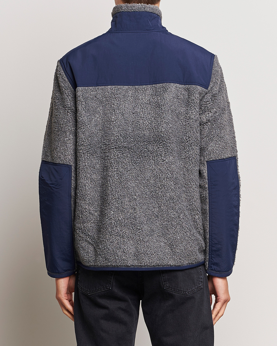 Heren | Truien | Polo Ralph Lauren | Bonded Sherpa Full Zip Sweater Grey/Newport Navy