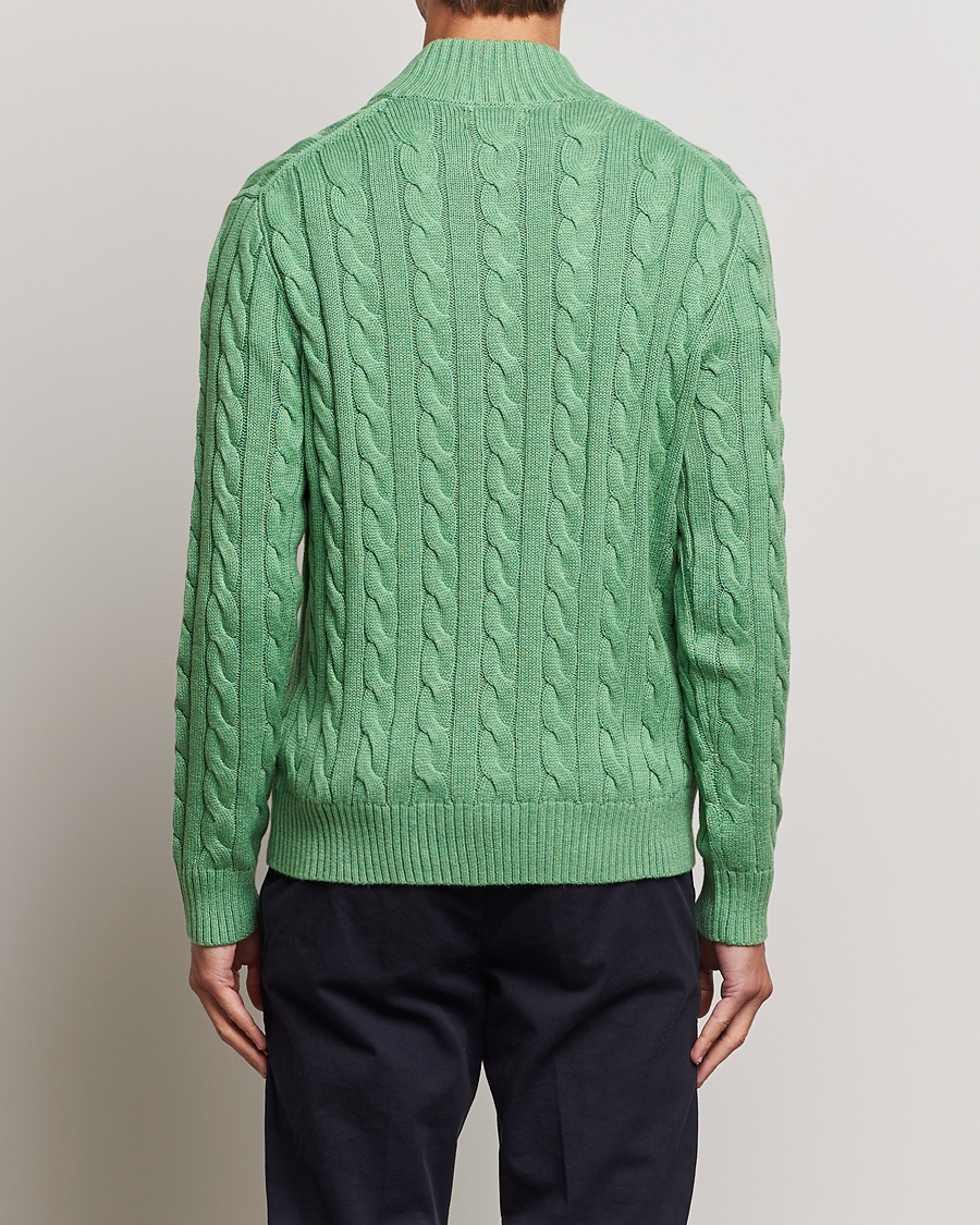 Heren | Truien | Polo Ralph Lauren | Cotton Cable Half Zip Sweater Field Green Heather