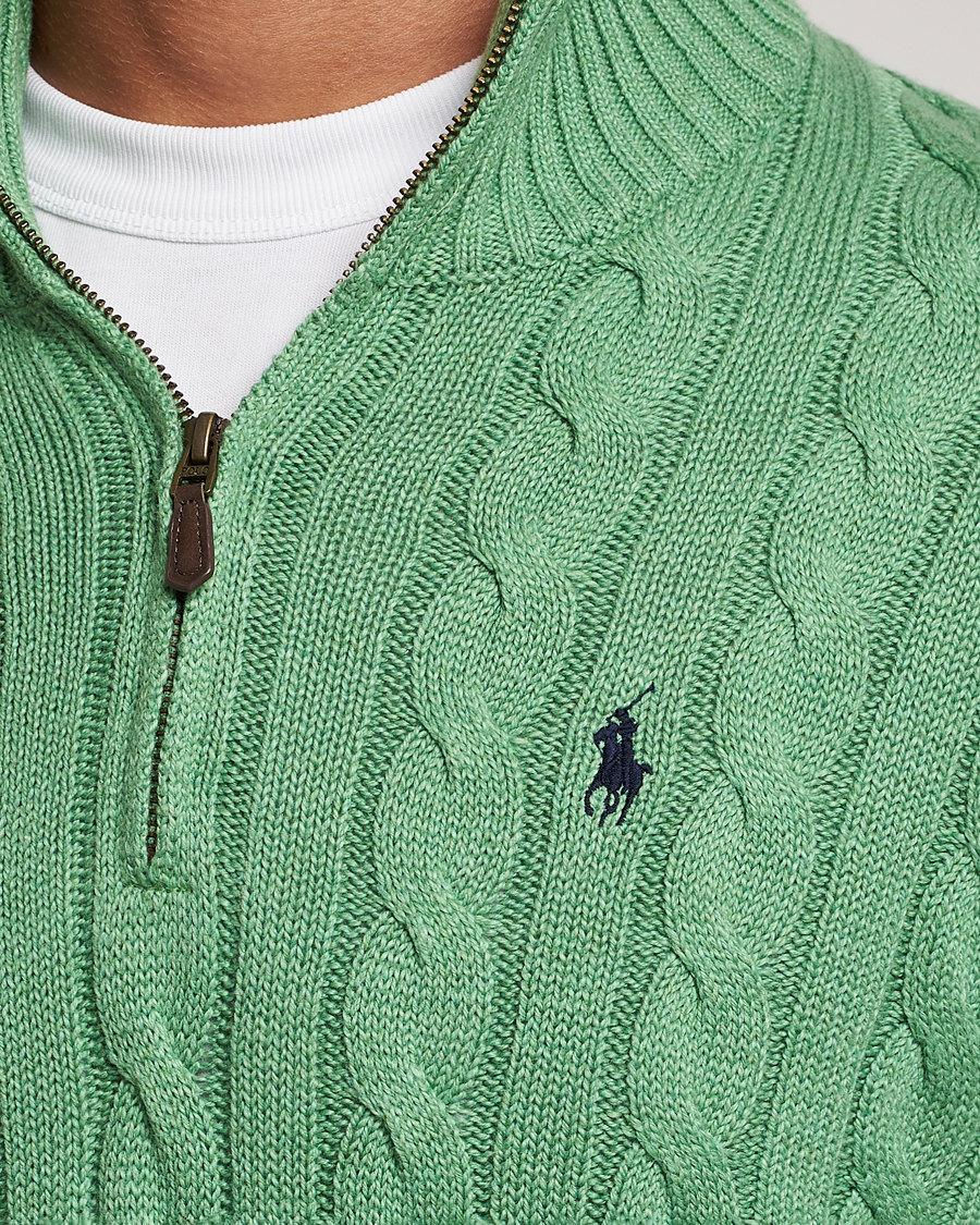 Heren | Truien | Polo Ralph Lauren | Cotton Cable Half Zip Sweater Field Green Heather