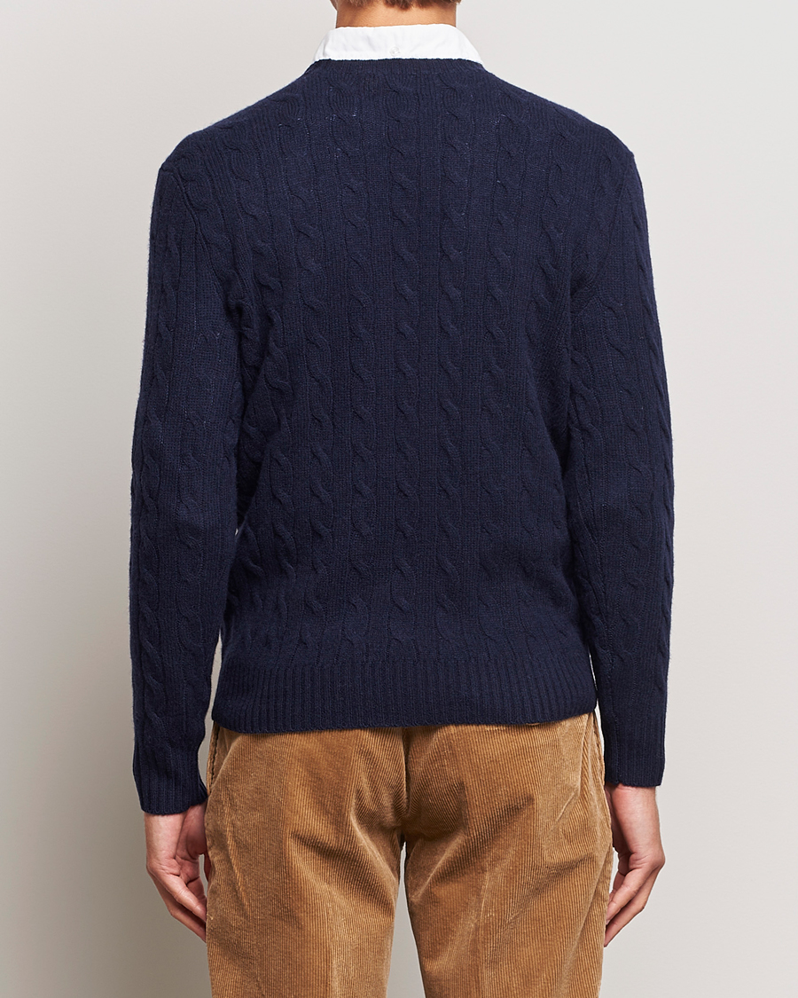 Heren | Truien | Polo Ralph Lauren | Wool/Cashmere Cable Crew Neck Hunter Navy