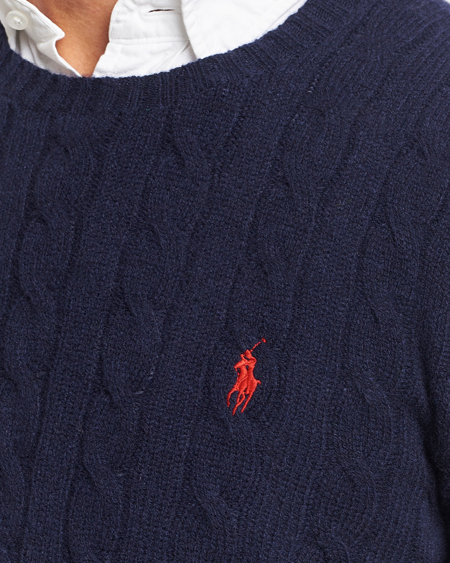 Heren | Truien | Polo Ralph Lauren | Wool/Cashmere Cable Crew Neck Hunter Navy