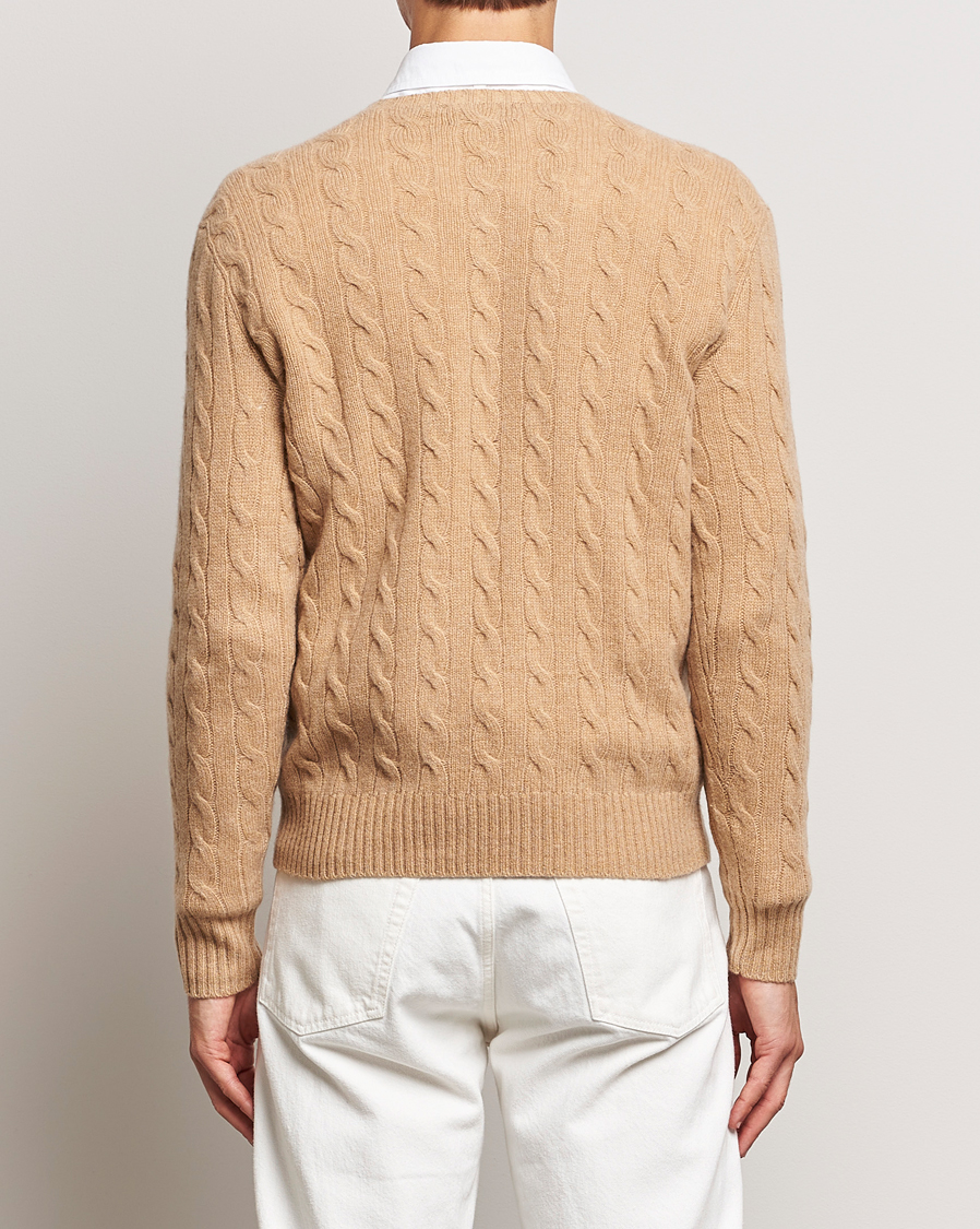 Heren | Truien | Polo Ralph Lauren | Wool/Cashmere Cable Crew Neck Camel Melange