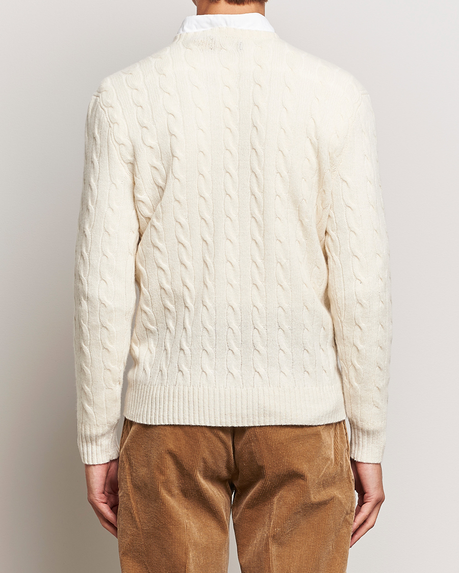 Heren | Truien | Polo Ralph Lauren | Wool/Cashmere Cable Crew Neck Andover Cream