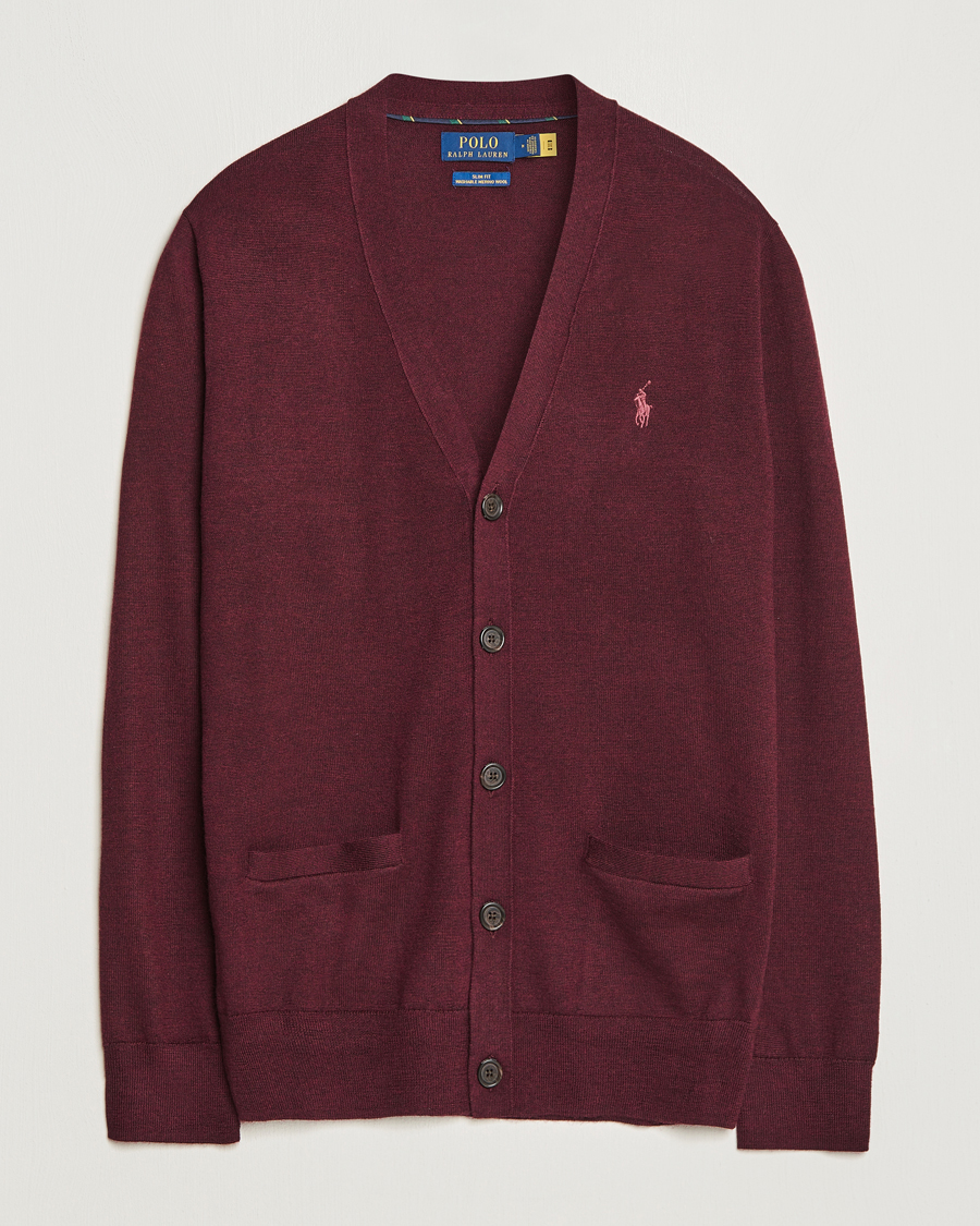 Heren | Truien | Polo Ralph Lauren | Merino Knitted Cardigan Aged Wine Heather