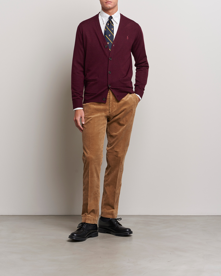 Heren | Truien | Polo Ralph Lauren | Merino Knitted Cardigan Aged Wine Heather