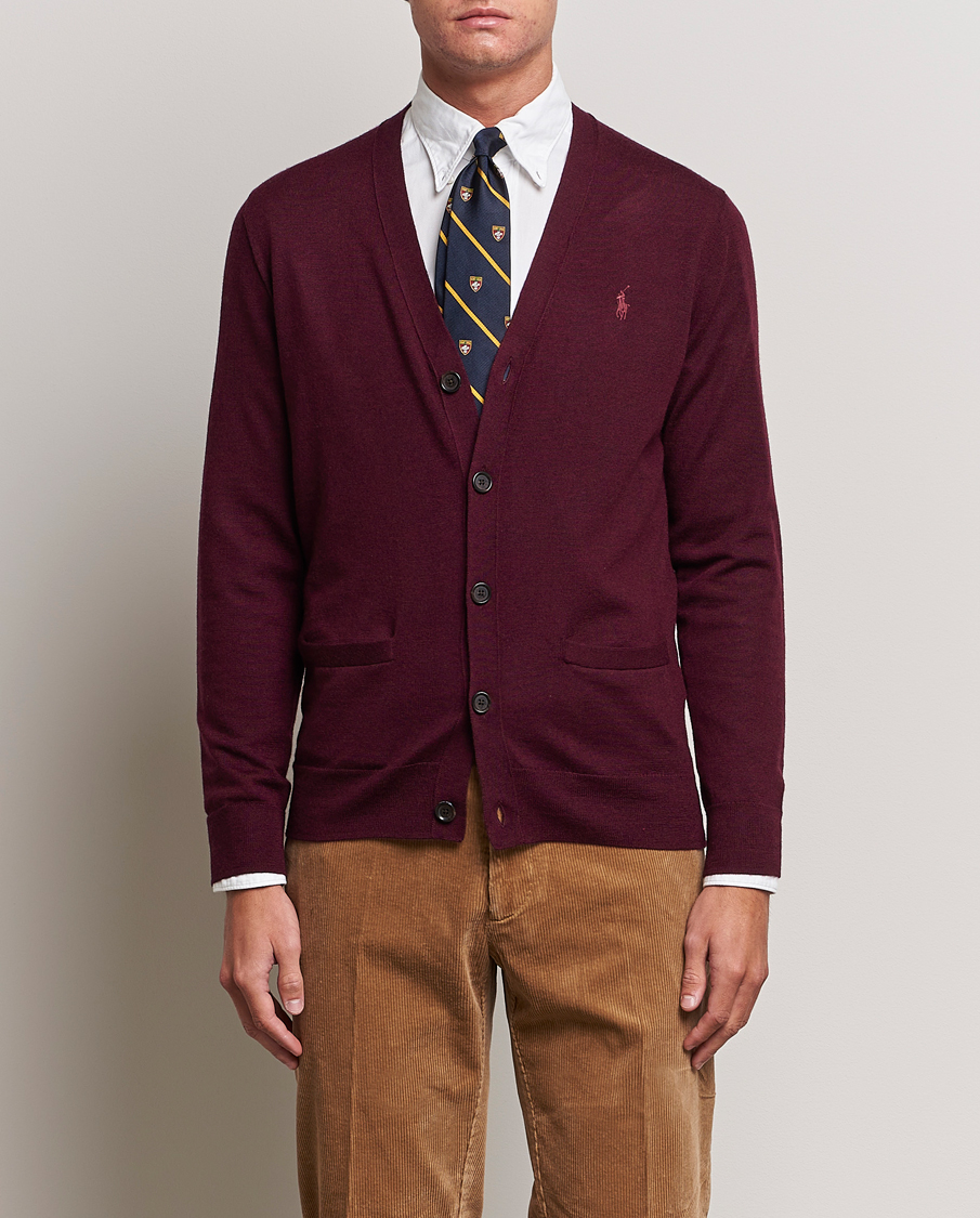 Heren | Truien | Polo Ralph Lauren | Merino Knitted Cardigan Aged Wine Heather